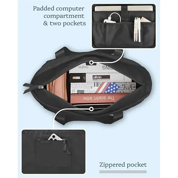 Weekender Bag with Laptop Compartment for Work Nurse Gym