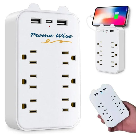 9-in-1 Charging Station with 6 AC Outlets and 3 USB Ports