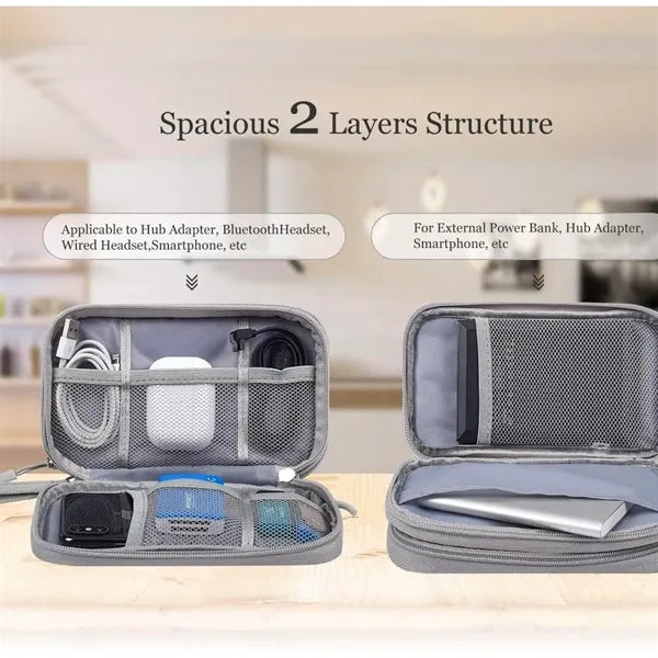 Portable Electronic Organizer Bag Universal Storage Case