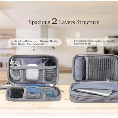 Portable Electronic Organizer Bag Universal Storage Case