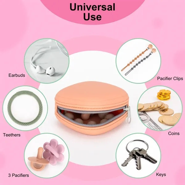 Silicone Pacifier Holder Case BPA-Free Pouch for Baby