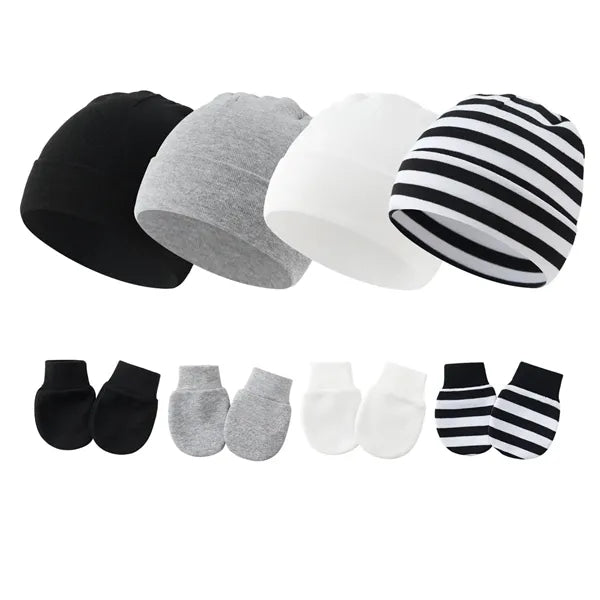 Newborn Baby Cap and Mitten Set