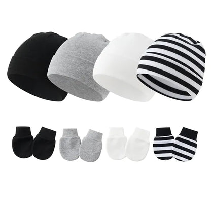 Newborn Baby Cap and Mitten Set