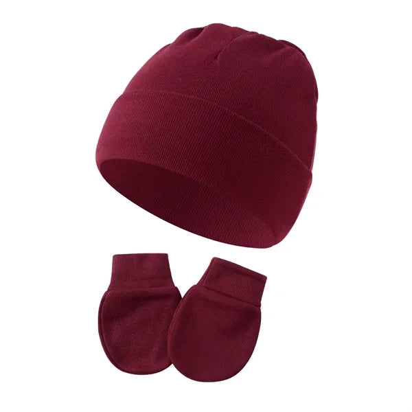 Newborn Baby Cap and Mitten Set