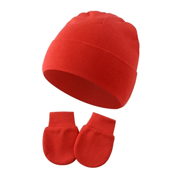 Newborn Baby Cap and Mitten Set