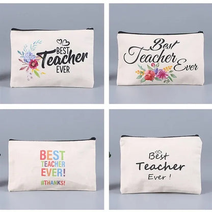 DIY Blank Canvas Zipper Pencil Pouch Makeup Bag