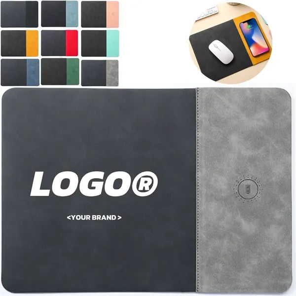 Wireless Charging Mouse Pad 15W Fast Charge Office Desk