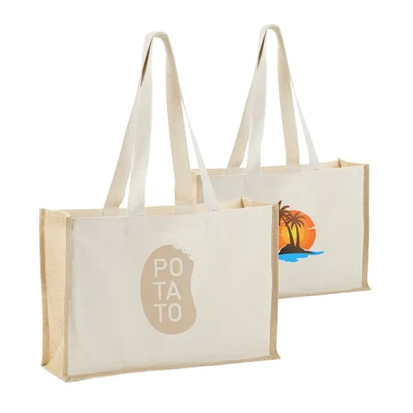 Eco-Friendly Cotton & Jute Tote with Sturdy Design