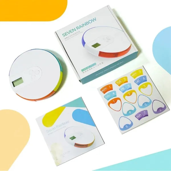 Portable Smart Pill Box Medicine Organizer With Timer