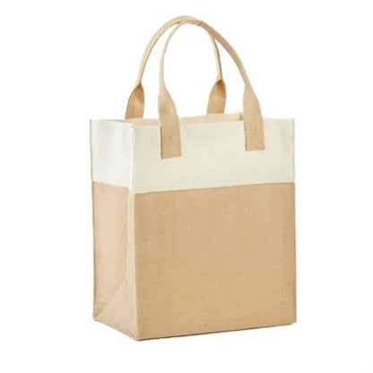 Mini Jute Gift Bag with Cotton Trims