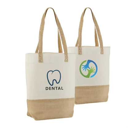 Canvas & Jute Tote with Sturdy Design