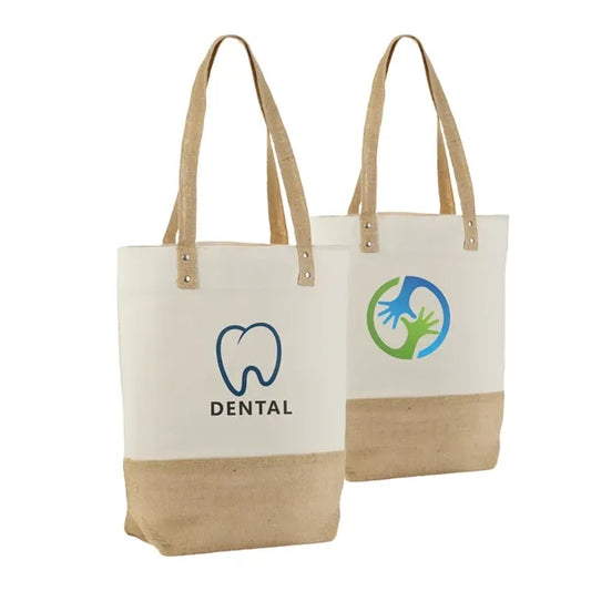 Canvas & Jute Tote with Sturdy Design