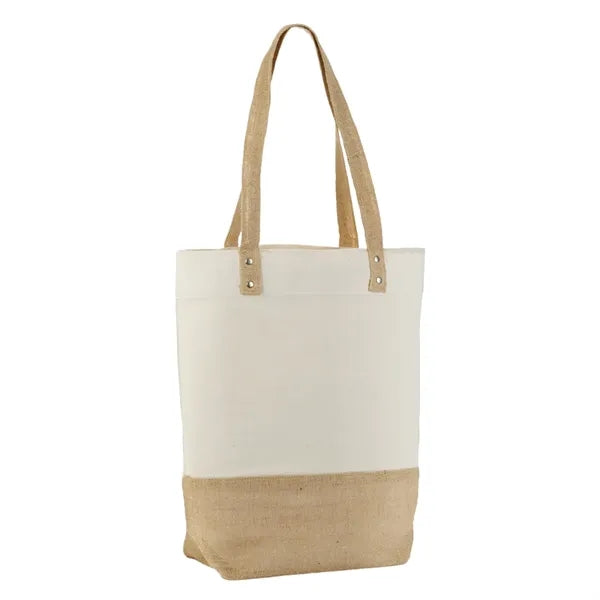Canvas & Jute Tote with Sturdy Design