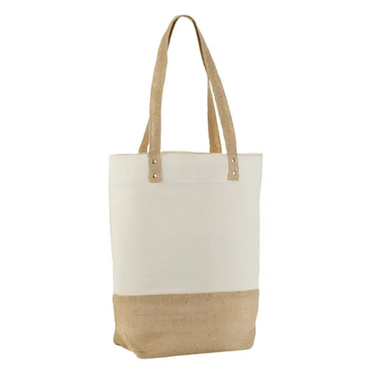 Canvas & Jute Tote with Sturdy Design