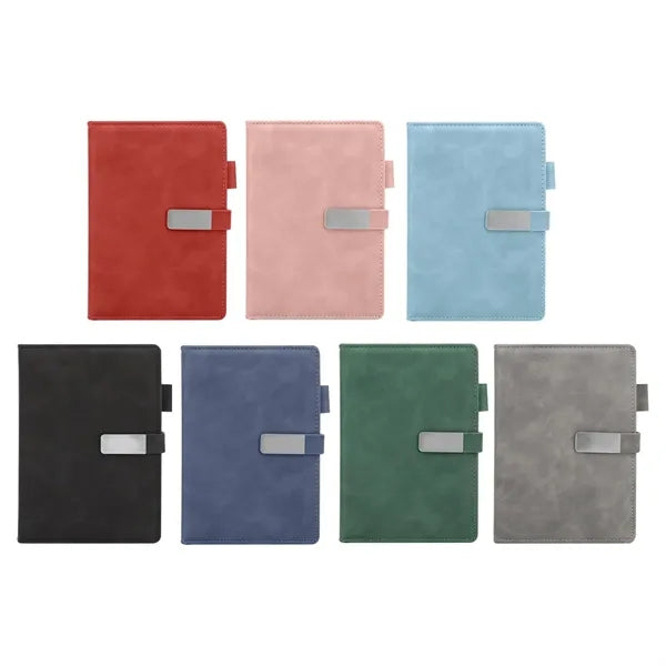 A5 PU Leather Notebook with Pen Loop & Magnetic Closure