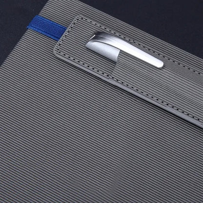 A5 Textured Notebook with with External Pen Holder Strap