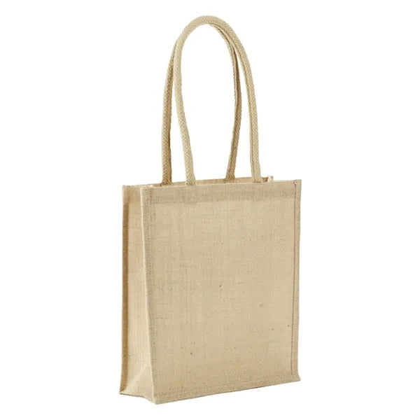 All-Natural Jute Book Bag with Rope Handles