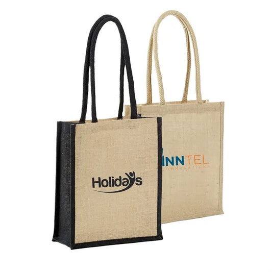 All-Natural Jute Book Bag with Rope Handles