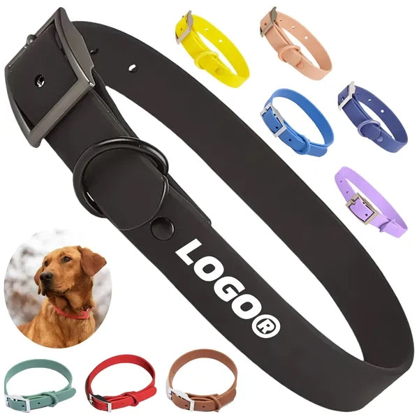 Customizable Pet Collar with Adjustable Strap and Logo