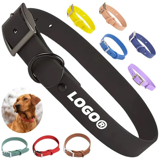 Customizable Pet Collar with Adjustable Strap and Logo