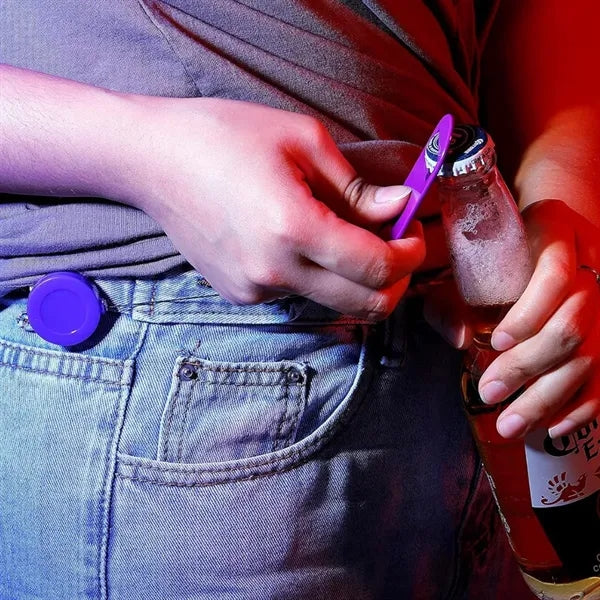 Retractable Badge Holder Keychain w/ Bottle Opener Belt Clip