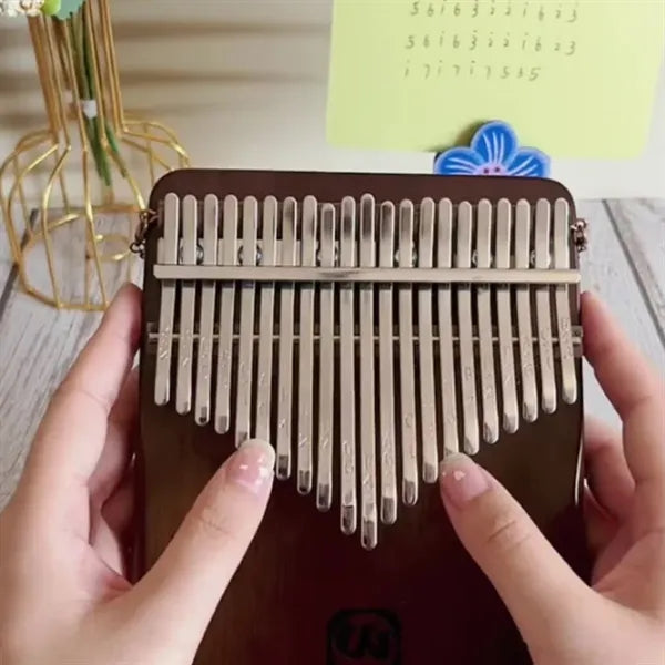 Wood 17-Key Thumb Piano Kalimba with Resonant Wood Body