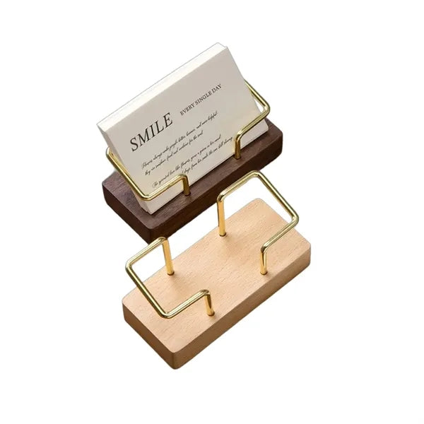 Wooden Business Card Holder Organizer