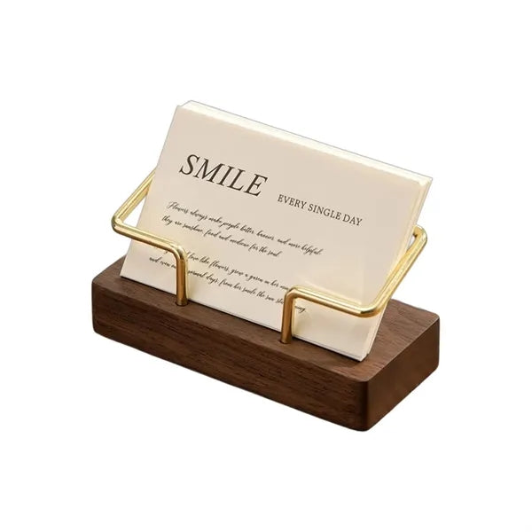 Wooden Business Card Holder Organizer