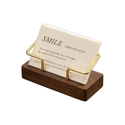 Wooden Business Card Holder Organizer