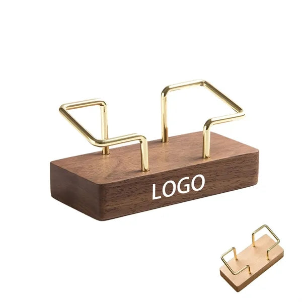 Wooden Business Card Holder Organizer