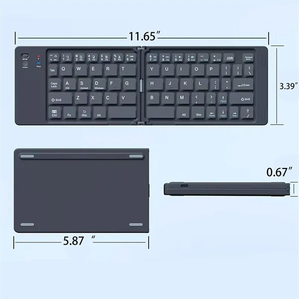 Foldable Wireless Keyboard for Easy Travel and Convenience