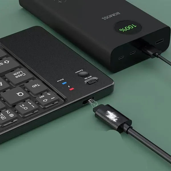 Foldable Wireless Keyboard for Easy Travel and Convenience