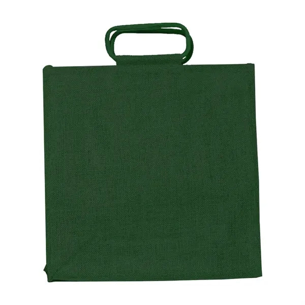 All Natural Jute Bag With Cane Handles