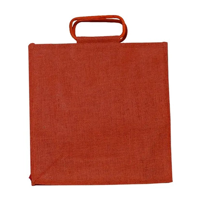 All Natural Jute Bag With Cane Handles