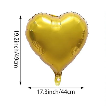 18" Party Decor Heart Shaped Mylar Foil Balloons
