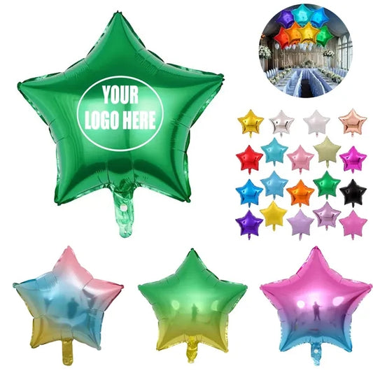 18" Party Decor Star Shaped Mylar Foil Balloons