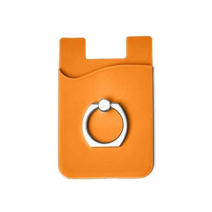 Silicone Card Holder with Metal Ring Phone Stand