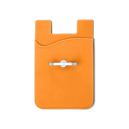 Silicone Card Holder with Metal Ring Phone Stand