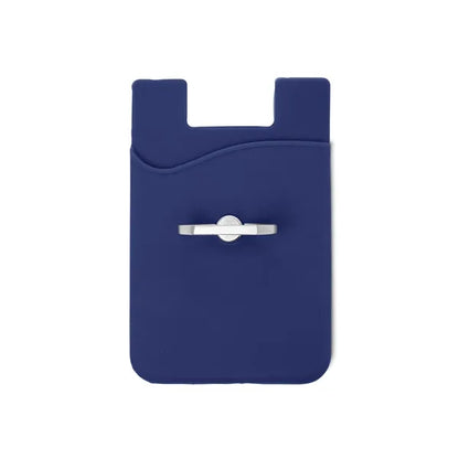 Silicone Card Holder with Metal Ring Phone Stand