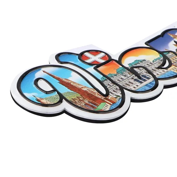 Custom 3D Metal Fridge Magnet Souvenir Gift