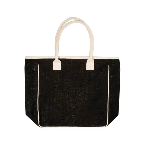 Seville Jute & Canvas Tote Bag