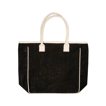 Seville Jute & Canvas Tote Bag
