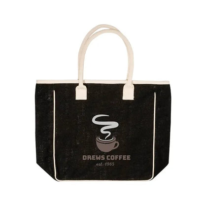 Seville Jute & Canvas Tote Bag