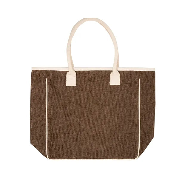 Seville Jute & Canvas Tote Bag