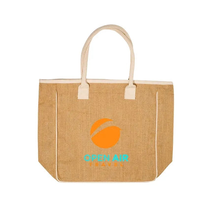 Seville Jute & Canvas Tote Bag