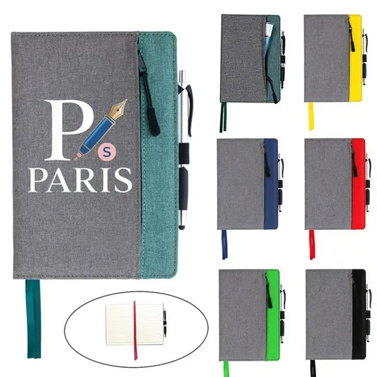 Overlook Notebook Front Zip Pocket Journal