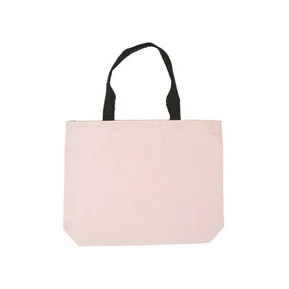 Cotton Canvas Tote Bag with Color Accents
