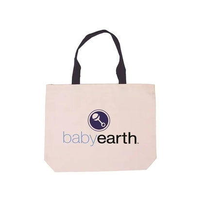 Cotton Canvas Tote Bag with Color Accents