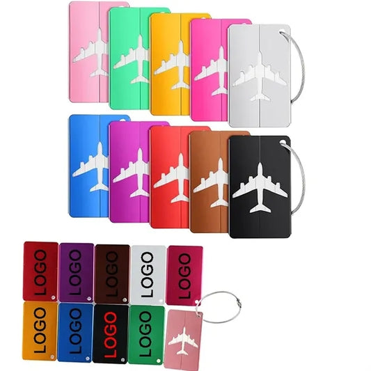 Custom Portable Aluminium Alloy Luggage Tag w/Name ID Card