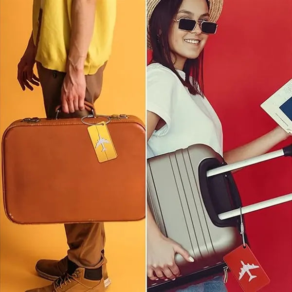Custom Portable Aluminium Alloy Luggage Tag w/Name ID Card